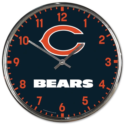 Chicago Bears 12" Chrome Wall Clock  Out Of Stock
