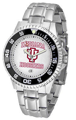 Indiana Hoosiers Men's Competitor Stainless with Color Bezel Watch