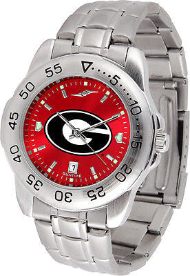 Georgia Bulldogs Men's Stainless Steel Sports AnoChrome Watch