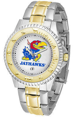 Kansas Jayhawks Competitor Two Tone Stainless Steel Men's Watch