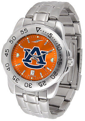 Auburn Tigers Men's Stainless Steel Sports AnoChrome Watch