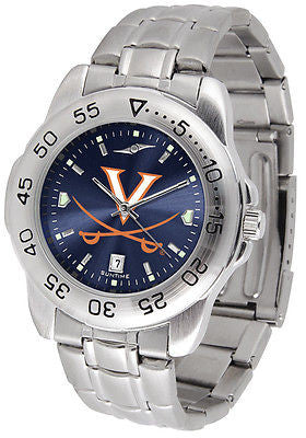 Virginia Cavaliers Men's Stainless Steel Sports AnoChrome Watch