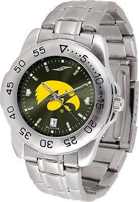 Iowa Hawkeyes Men's Stainless Steel Sports AnoChrome Watch