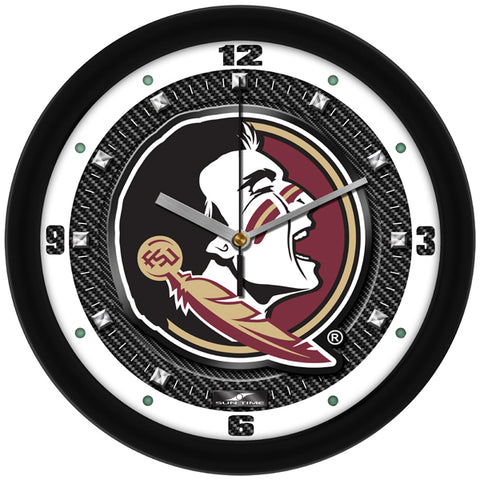Florida State Seminoles Carbon Fiber Wall Clock