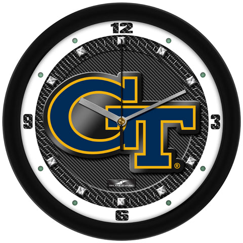 Georgia Tech Carbon Fiber Wall Clock