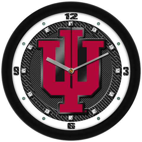 Indiana Hoosiers Carbon Fiber Wall Clock