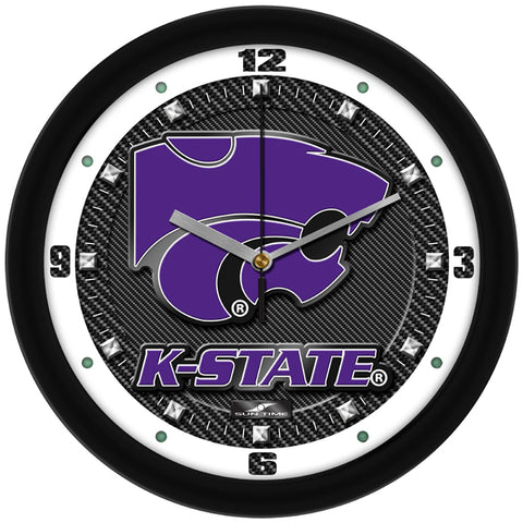 Kansas State Wildcats Carbon Fiber Wall Clock