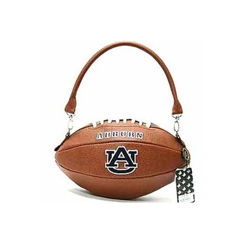 Auburn Tigers Embroidered Football Shaped Purse