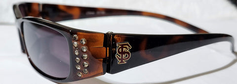 Florida State Seminoles Rhinestone Tortes Shell Color Sunglasses