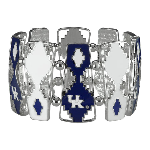Kentucky Wildcats Blue and White Aztec Bracelet
