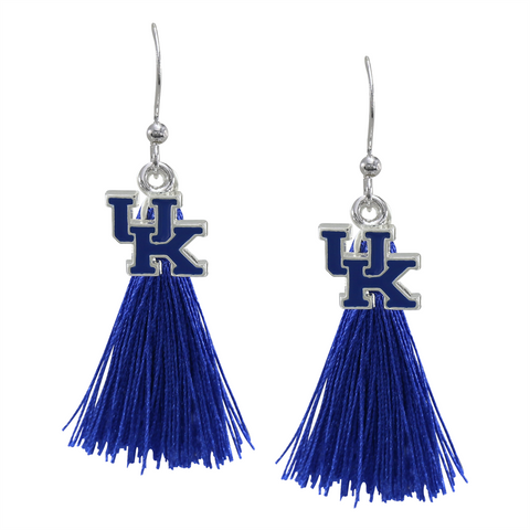 Kentucky Wildcats Fringed Tassel Earrings