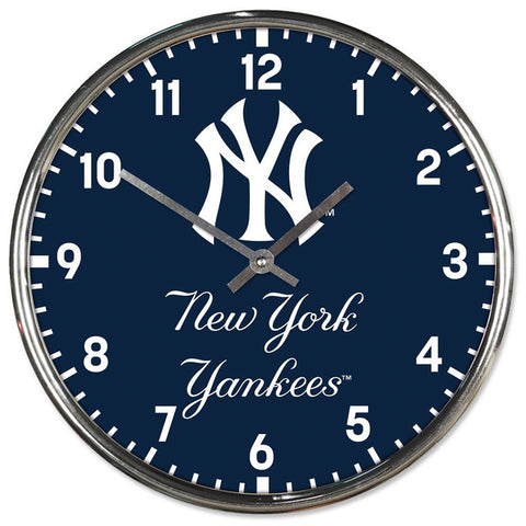 New York Yankees Chrome Wall Clock (OUT OF STOCK)