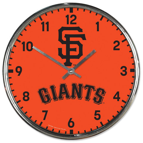 San Francisco Giants 12" Chrome Wall Clock  OUT OF STOCK