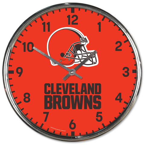 Cleveland Browns 12" Chrome Wall Clock