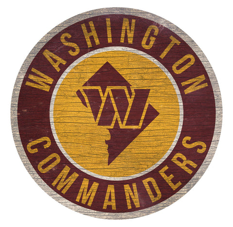 Washington Commanders 12" Wooden Wall Sign
