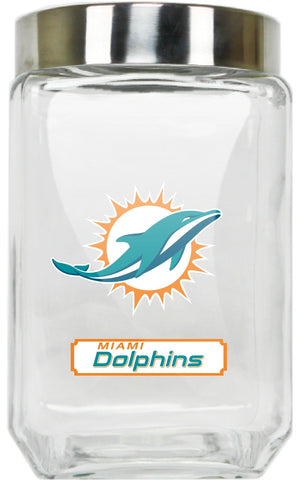 Miami Dolphins Large Glass Container