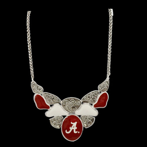 Alabama Crimson Tide NK Scroll Necklace