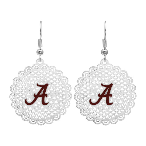 Alabama Crimson Tide Filigree Round Earrings
