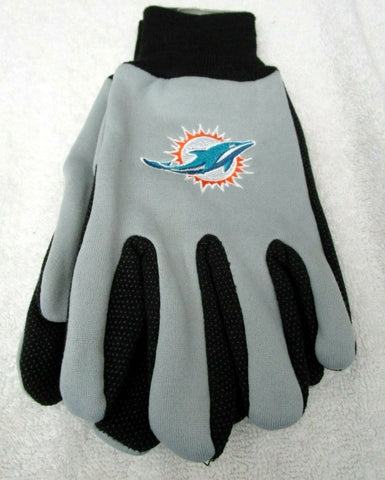 Miami Dolphins Gray Gloves