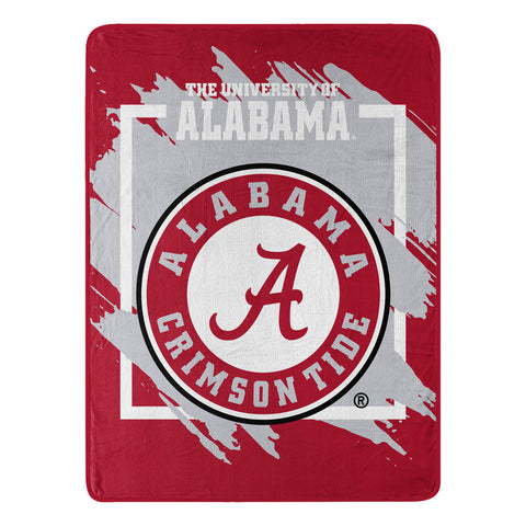 Alabama Crimson Tide Blanket 46 x 60 Micro Raschel Dimensional Design Rolled