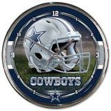 Dallas Cowboys 12" Chrome Wall Clock OUT OF STOCK