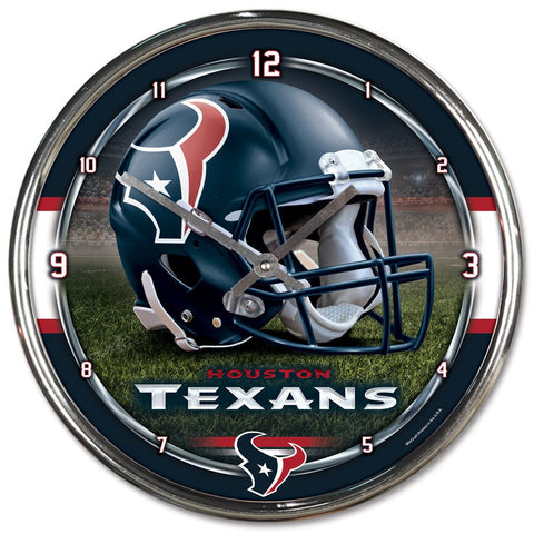 Houston Texans Chrome Wall Clock