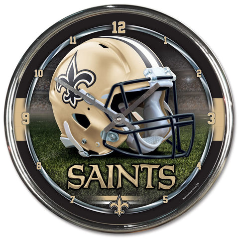 New Orleans Saints 12" Chrome Wall Clock