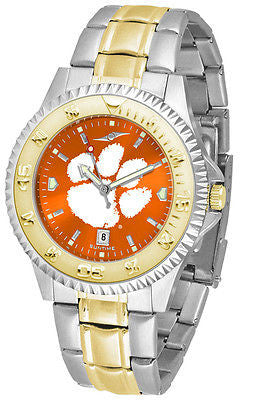 Clemson Tigers Men's Competitor Stainless Steel AnoChrome Two Tone Watch