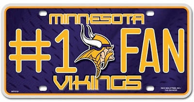 Minnesota Vikings Metal Car Tag