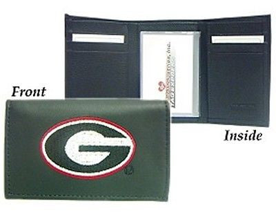 Georgia Bulldogs Leather Men's Tri Fold Wallet