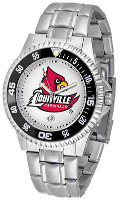 Louisville Cardinals Men's Competitor Stainless AnoChrome with Color Bezel Watch
