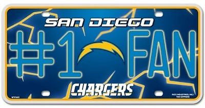 San Diego Chargers Metal Car Tag