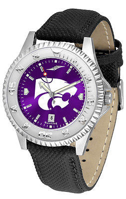 Kansas State Men's Competitor AnoChrome Leather Band Watch