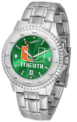 Miami Hurricanes Men's Competitor Stainless Steel AnoChrome Watch