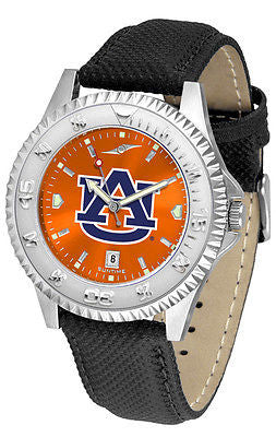 Auburn Tigers Men's Competitor AnoChrome Leather Band Watch