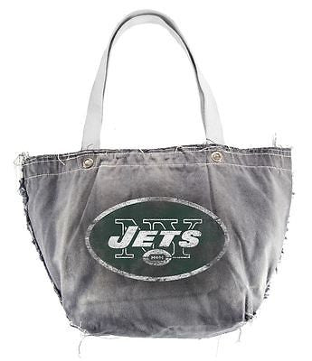 New York Jets Light Gray Distressed Vintage Tote