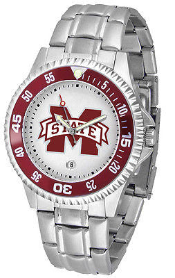 Mississippi State Bulldogs Men's Competitor Stainless AnoChrome with Color Bezel