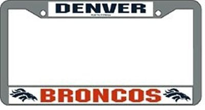 Denver Broncos Chrome Auto Tag Frame