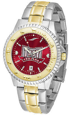 Troy University Men's Competitor Stainless Steel AnoChrome Two Tone Watch