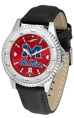 Mississippi Ole Miss Rebels Men's Competitor AnoChrome Leather Band Watch