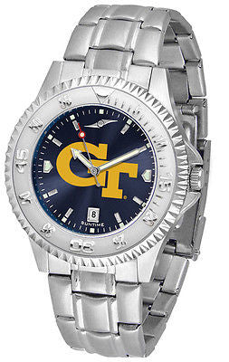 Georgia Tech Men's Competitor Stainless Steel AnoChrome Watch