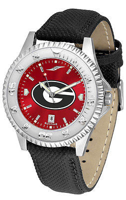 Georgia Bulldogs Men's Competitor AnoChrome Leather Band Watch