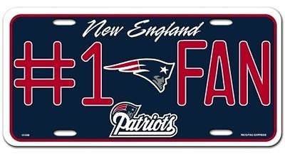 New England Patriots Metal Car Tag