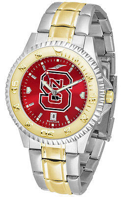North Carolina State Men's Competitor Stainless Steel AnoChrome Two Tone Watch