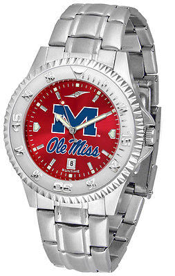 Mississippi Ole Miss Rebels Men's Competitor Stainless Steel AnoChrome Watch