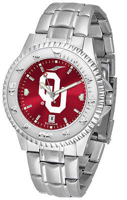 Oklahoma Sooners Men's Competitor Stainless Steel AnoChrome Watch
