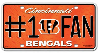 Cincinnati Bengals Metal Car Tag
