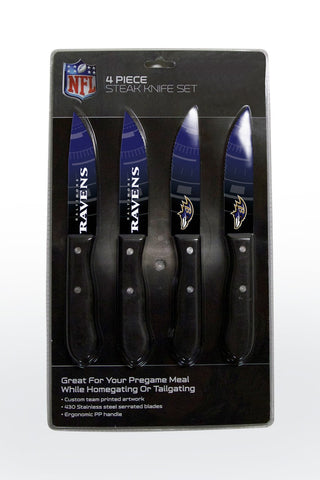 Baltimore Ravens 4 Piece Stake Knife Set