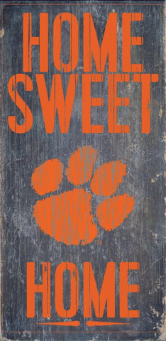 Clemson Tigers Home Sweet Home Wood Wall Sign