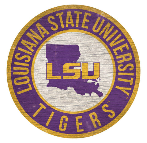 LSU Tigers 12" Wooden Wall Sign (OUT OF STOCK)